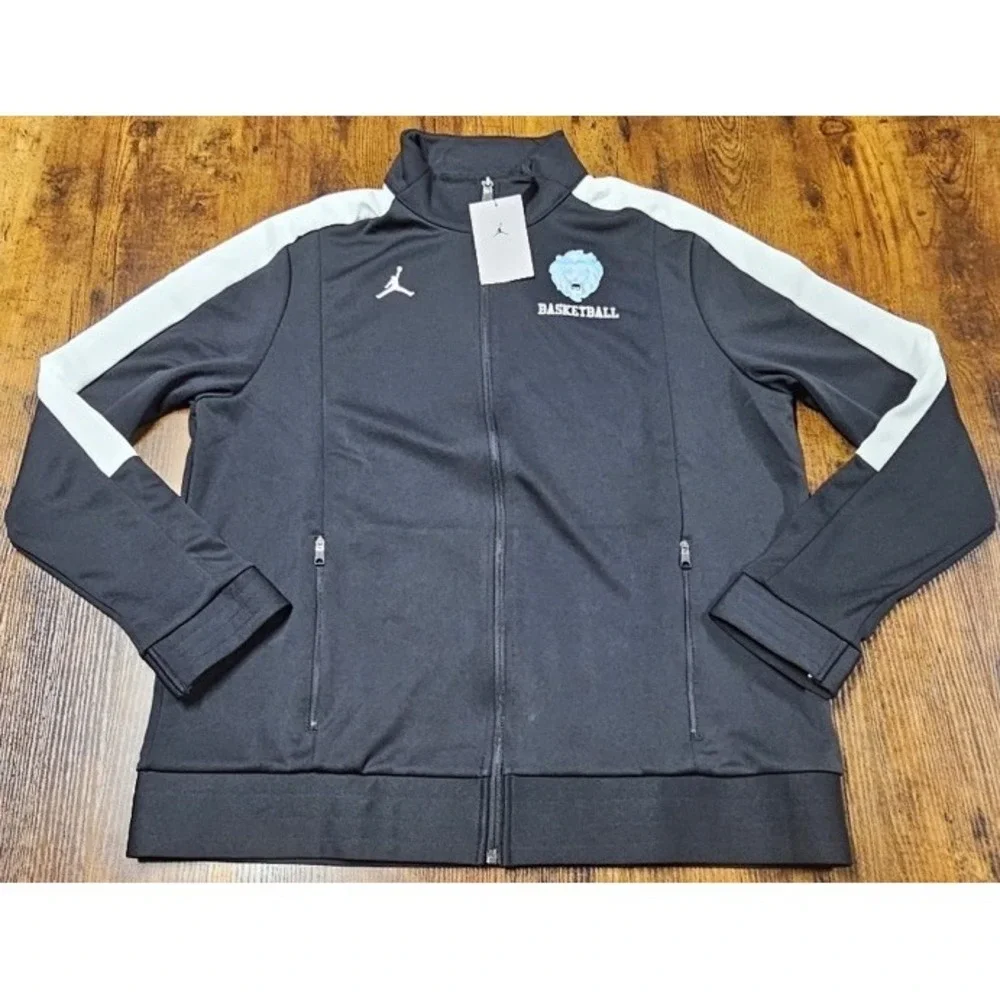 Jordan Track Jacket Men's XL Black Full Zip Athletic Basketball Embroidered NWT